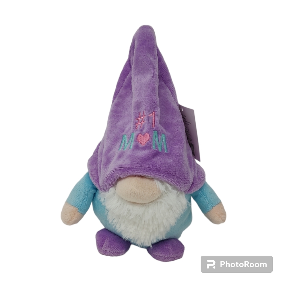 Mother's Day Gift Set #1 Mom Gnome Plush & 2 Pairs Socks Best Mom Life Pink NEW - Picture 2 of 5